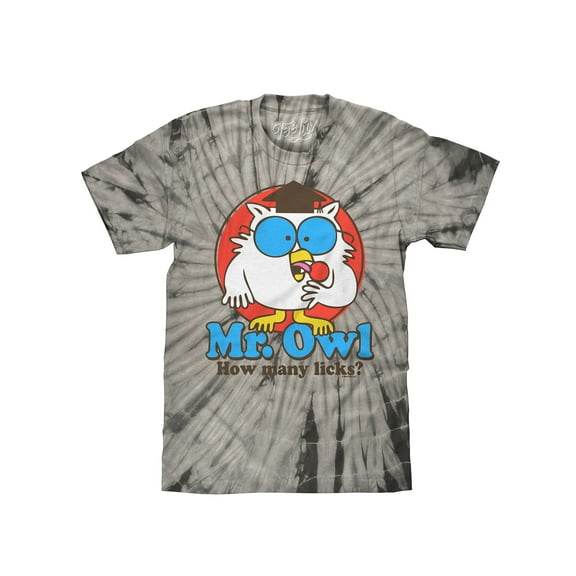 Tee Luv Men's Mr Owl Tootsie Roll Pop Tie Dye T-Shirt (L)