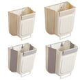 thumbnail image 2 of Kitchen foldable trash can wall-mounted household kitchen waste cabinet milk white 11L, 2 of 7