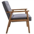 thumbnail image 5 of HONGFENGDZ (126 x 75 x 83.5)cm Retro Modern Wood Double Sofa Chair Leisure Chair Light Gray Fabric, 5 of 7