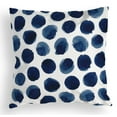 thumbnail image 4 of Kabuer Throw Pillow Covers Decorative Navy Blue Sofa Pillow Cases for Couch Marble Dots Sea Texture Linen Cushion Bedroom Home 18" x 18" 4PCS, 4 of 5
