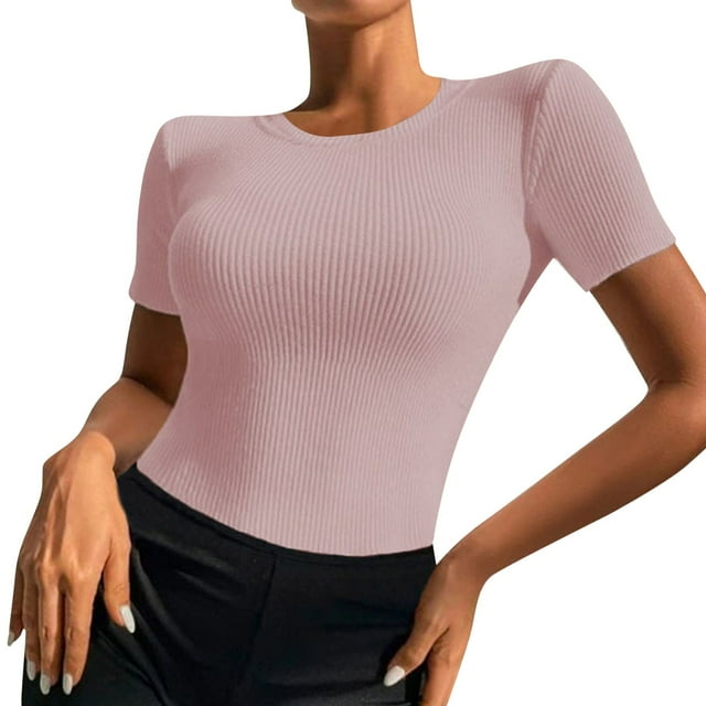 Women's Summer Sexy V Neck Knitted Solid Color Tank Top