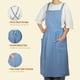 thumbnail image 4 of Delantales de algodón y lino de Unique Bargains, delantal cruzado, delantal de cocina, delantales para mujeres y hombres para cocina BBQ azul, 4 of 7