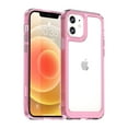 thumbnail image 1 of TECH CIRCLE for iPhone 12 Case, 6.1 Inch, Transparent Back Scratch Shock Resistant Rubber Soft TPU Bumper Heavy Duty Acrylic Hard Case Cover, Rose, 1 of 8
