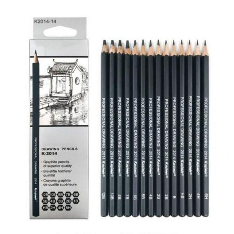 Hilitand 24pcs 9H-14B Art Graphite Drawing Pencil Non-Toxic Colored Paint Sketch Pencils 24 Hardness