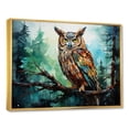 thumbnail image 2 of Designart "Sentinels Of The Enchanted Forest: The Owl II" Animals Owl Floater Framed Canvas Art Print, 2 of 5