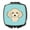 Poodle - Buff, variant on Checkerboard Blue Buff Poodle Compact Mirror BB1196SCM