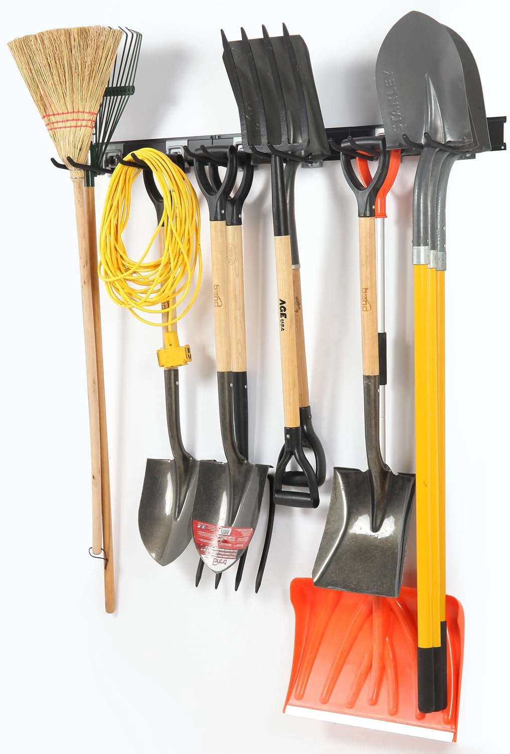 Heavy Duty Garage Tool Organizer with Lock Design, Adjustable Wall Mount Storage Rack, Holds Up to 420lbs