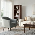 thumbnail image 3 of Simpli Home Thorne 30 inch Wide Contemporary Accent Chair in Shadow Grey Linen look fabric, 3 of 11
