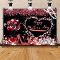 thumbnail image 5 of Mother's Day Backdrop for Photoshoot Rose Gold and Black Love Heart Glitter Design Balloons High Heel Pearl Diamonds Photography Background for Mothers Day Party Decorations Banner, 5 of 5