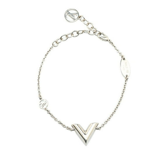 Pre-Owned Louis Vuitton Essential V Bracelet M63198 Silver Metal Women's LOUIS VUITTON (Good)