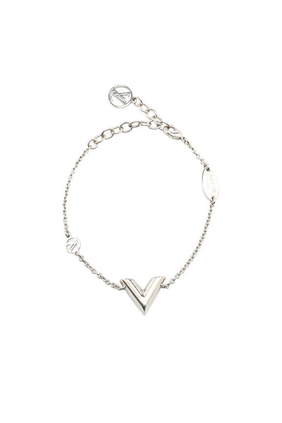 Pre-Owned Louis Vuitton Essential V Bracelet M63198 Silver Metal Women's LOUIS VUITTON