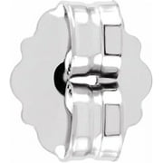 DUHAAS Sterling Silver 925 Earring Backs Ear Locking for Stud Earrings | Small 4.2mm Friction Butterfly Push Backs Hypoallergenic (1 Pair)