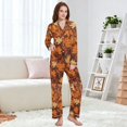 thumbnail image 4 of FORMRS Womens Pajama Set Long Sleeve Top and Pants with Pockets Soft Comfy Lounge Sleepwear, Sizes S-2XL, Fall Pattern, 4 of 7
