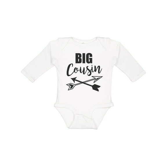 Inktastic Big Cousin with Arrows Boys or Girls Long Sleeve Baby Bodysuit