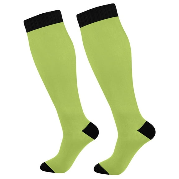 joogoo Green Pattern Long Socks Women Men Knee High Sock