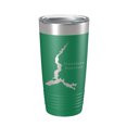 thumbnail image 1 of Waterbury Reservoir Tumbler Lake Map Travel Mug Insulated Laser Engraved Coffee Cup Vermont 20 oz Green, 1 of 1