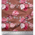 thumbnail image 1 of Soimoi Velvet Fabric Roses & Leaves Floral Printed Craft Fabric by The Yard 58 Inch Wide, 1 of 3