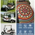 thumbnail image 6 of 51" x 31" Golf Cart Bench Seat Towel Cover Mandala Design - Fits EZGO TXT 48, Club Car Precedent, Yamaha G22/G29 Front Seats, 6 of 8