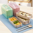 thumbnail image 4 of Anckoeil Multi Layered Lunch Box with forks Spoons Tableware Lunch Box for Office Workers Portable Picnic Box, 4 of 4