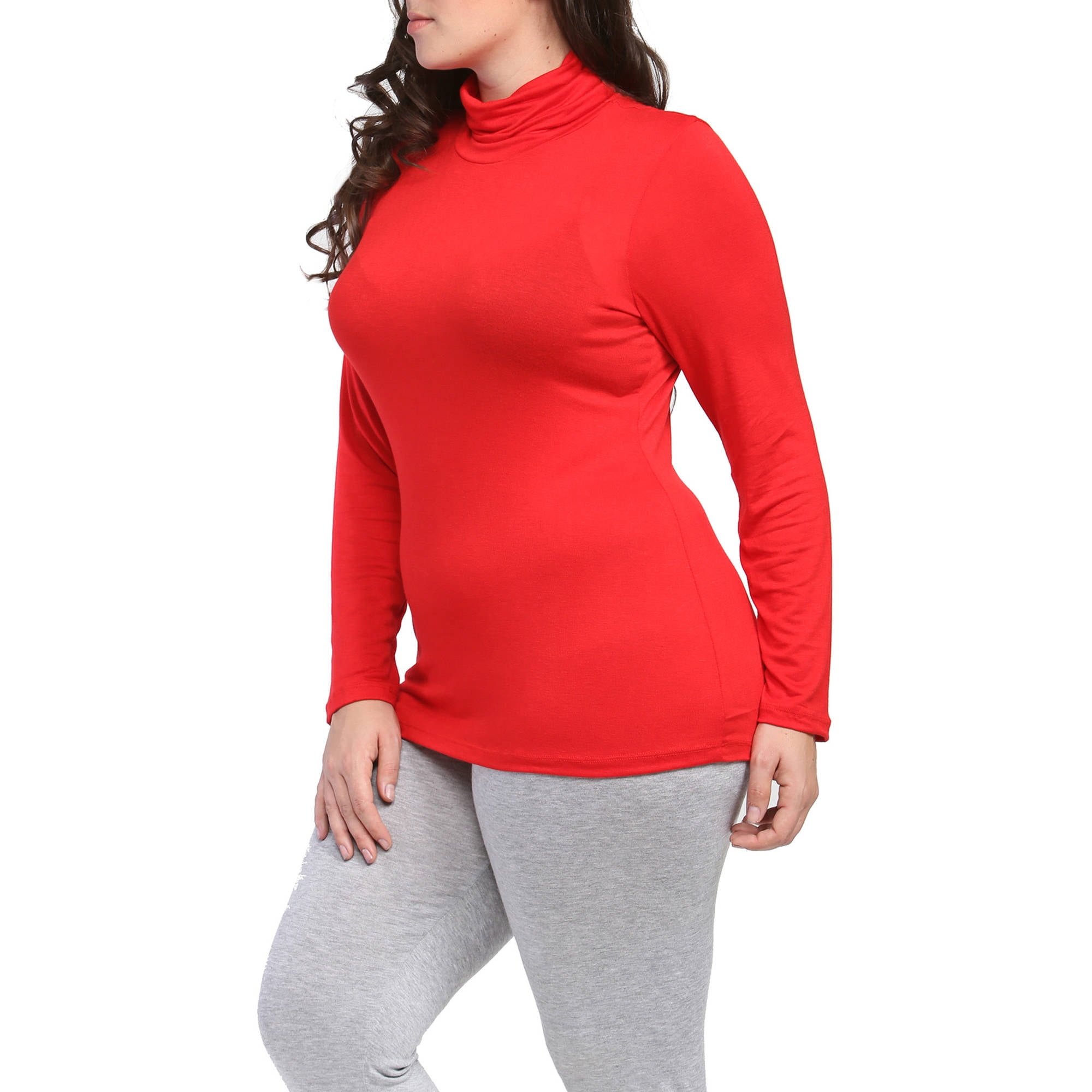 Women's Plus Size Turtleneck Sweater