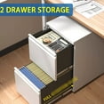 thumbnail image 4 of File Cabinet with 2 Drawers | Office Document Storage with Lock | Compact Metal Unit | Eliminates Clutter in Desk Area, 4 of 6