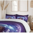 thumbnail image 5 of Ambesonne Outer Space Duvet Cover Sets, Astrounaut Monkey, 2-Queen, Violet White, 5 of 6