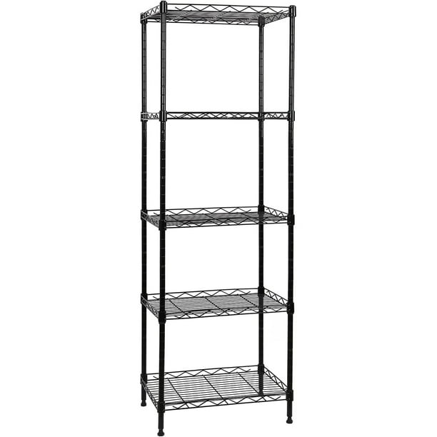 paproos 5Tier Metal Storage Shelf, Adjustable Steel Storage Rack