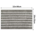 thumbnail image 6 of REGALWOVEN Striped Bathroom Rug, Non-Slip Soft Fluffy Bath Carpet, Water Absorbent Bathmat for , Tub, Shower Dark Grey 20" x 32", 6 of 6