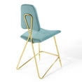 thumbnail image 4 of Modway Ponder Performance Velvet Counter Stool in Sea Blue, 4 of 9