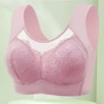 thumbnail image 2 of Dealovy Push up Wireless Bras for Women Seamless Wide Strap Floral Lace Full Coverage Everyday Bra, 2 of 3