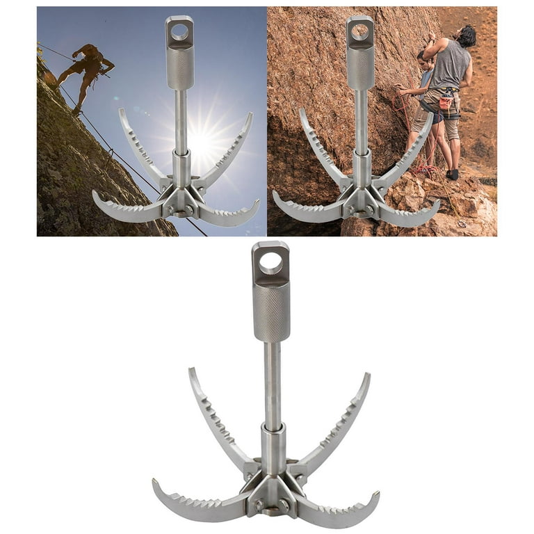 Gravity Grappling Hook Stainless Steel Survival Folding Rock Climbing Claw  Multifunctional Tool Outdoor Tactical Emergency Tool - AliExpress