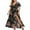 Black, variant on Aoochasliy Long Dress Women Plus Size V Neck Floral Print Short Sleeve Boho Dress Party Dress