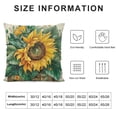 thumbnail image 6 of Nawypu Set of 2 Watercolor Sunflower Throw Pillow Cover, Eucalyptus Leaves Summer Holiday Party Cushion Case for Sofa Couch White, 6 of 6