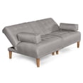 thumbnail image 4 of Sofá Cama Makora Queen Con Memory Foam, Color Gris Claro, Lino Respaldo Reclinable De 3 posiciones., 4 of 8