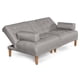 thumbnail image 4 of Sofá Cama Makora Queen Con Memory Foam, Color Gris Claro, Lino Respaldo Reclinable De 3 posiciones., 4 of 8