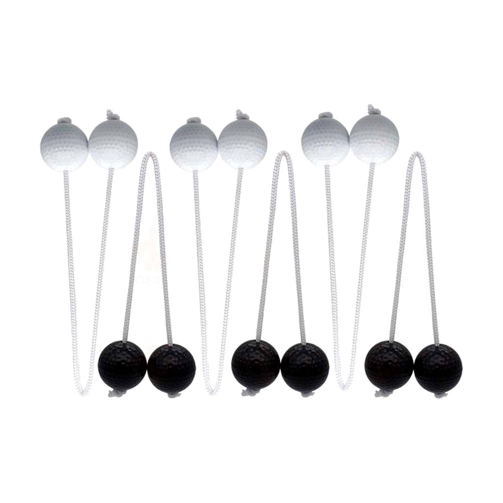 DimyFew 6 Pieces Ladder Ball for Kids Adults Family Outdoor Lawn Yard Beach Game Bola Strands Black and White