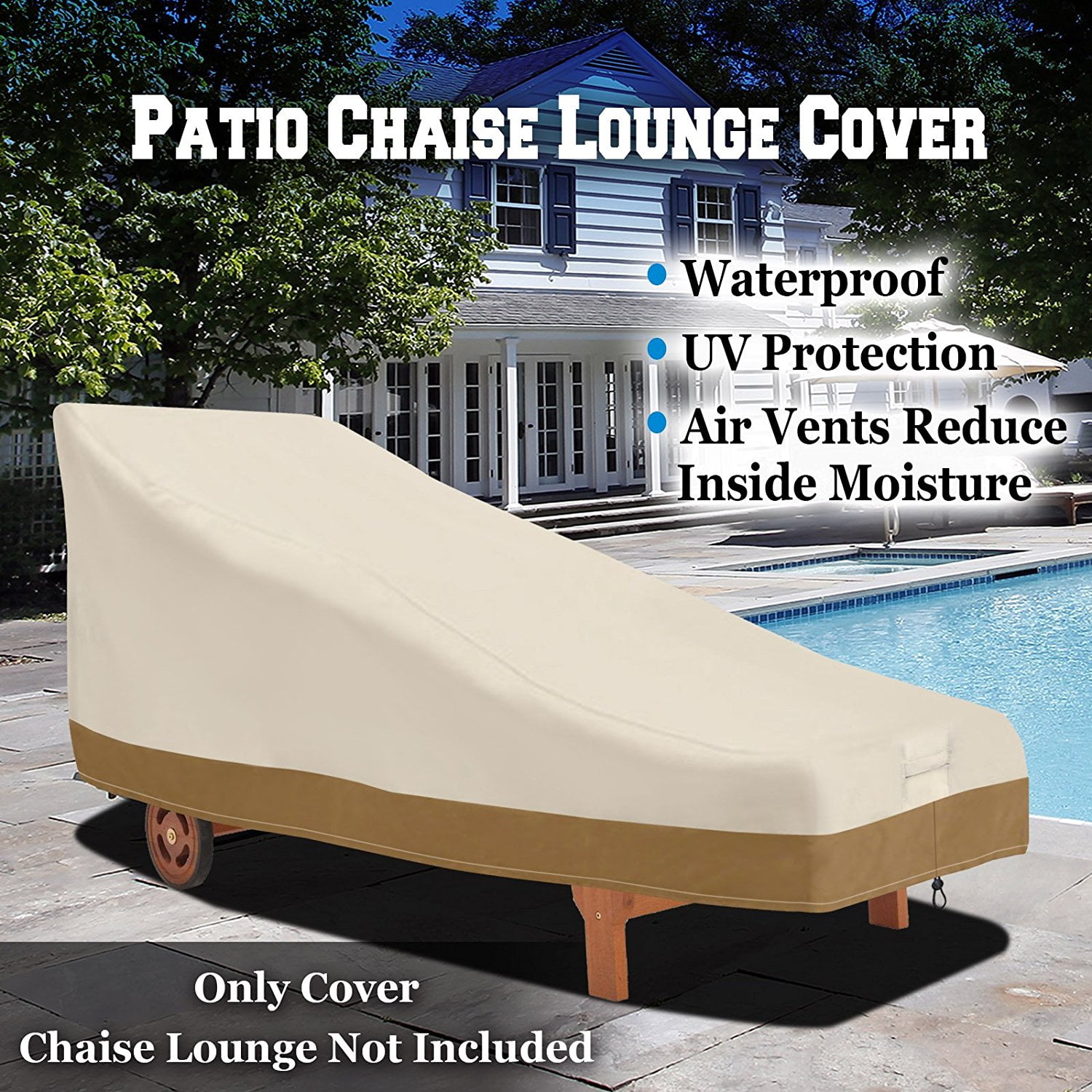 Sunrise Outdoor Patio Day Chaise Lounge Cover Furniture Protector Waterproof 78 7 X 36 2 33