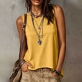 thumbnail image 4 of SwiftWear Women's Crew Neck Tank Top with Asymmetric Hem Cross Back Summer Sleeveless Casual Top Soft Stretch Everyday Wear​, 4 of 8