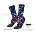 thumbnail image 4 of KLL Red White Blue Fireworks 1 Print Cool Socks Men's Women's Crew Socks Funny Crazy Novelty Stockings, 4 of 6