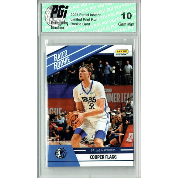Cooper Flagg 2025 Panini Instant #RRR-16 Rated Rookie 14,417 Made Rookie Card PGI 10