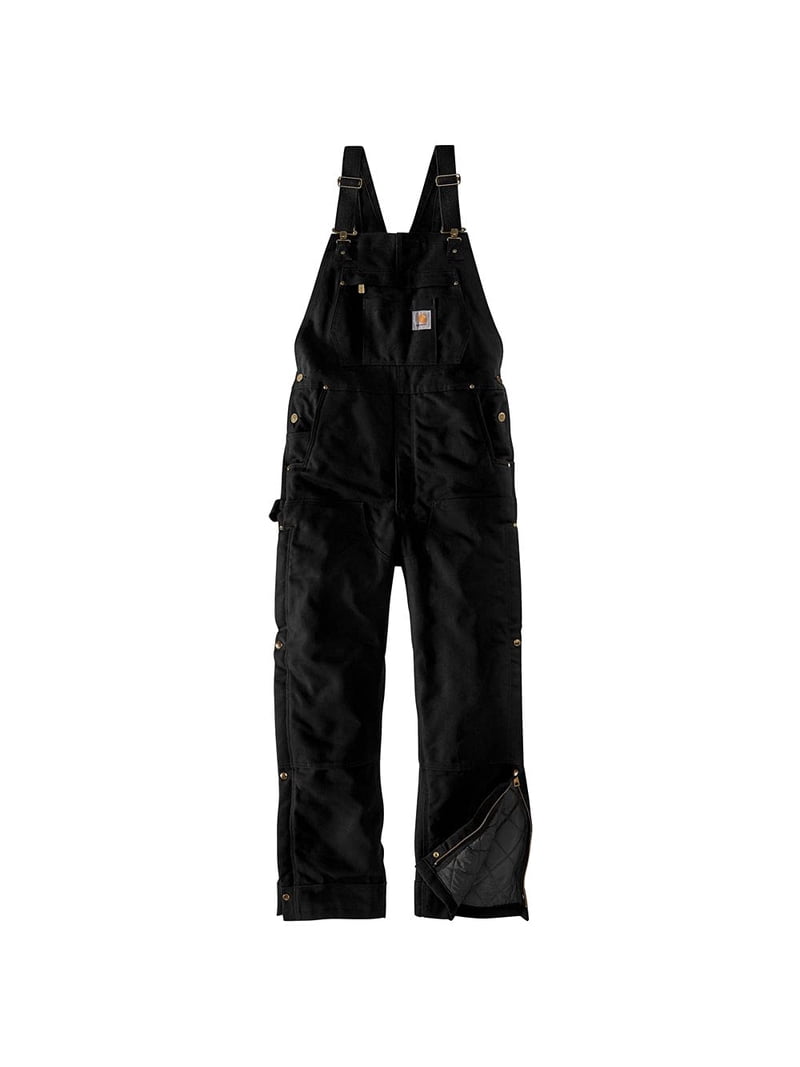 パンツ CARHARTT OVERALLS BLACK Carhartt Mens Loose Fit Firm Duck Insulated Bib Overall (Big