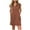 Coffee, variant on Kaemgyyd Womens Summer Dresses Casual 1/4 Sleeve Half Zip Tunic Mini Dress Trendy Textured Sweatshirt Dress with Pockets