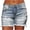 Blue, variant on Giftesty Saving Clearance 2024, Shorts for Women Women Fashion Solid Shorts Pokets Hole Casual Zipper Fringe Jeans Pants