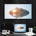 thumbnail image 5 of Wekity Projector Screen 100 inches 16:9 Thicken Portable Non Crease Soft White Polyester Projector Curtain Projection Screen(100 inches)-0628, 5 of 5