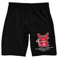 thumbnail image 5 of It's Happy Bunny I'm Changing My Naughty Ways. To Naughtier Ones Men's Black Sleep Pajama Shorts-3XL, 5 of 7