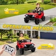 thumbnail image 6 of 12V Kids Ride on Toys Cars with Parents Control, Toddler Electric Ride on Truck Car with Early Education Function, Riding Toy with 4 Wheel Suspension, MP3, USB, Electric Vehicle for Aged 3+, Red, 6 of 8