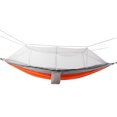 thumbnail image 4 of Hamaca individual doble para acampar con mosquitera, portátil, ligera, con correas para árboles, color naranja y gris, malla gris, 4 of 10