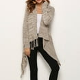 thumbnail image 2 of Sweaters for Women Cardigan Fall and Winter Casual Open Front Tassel Knit Sweater Jacket, 2 of 3
