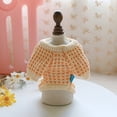 thumbnail image 6 of Pets Dog Cat Orange Color Wafer Sweater Autumn Winter Puppy Warm Clothes Costume, 6 of 8