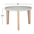 thumbnail image 5 of SAFAVIEH Valton Outdoor Patio Round Side Table, Natural/Light Grey, 5 of 7
